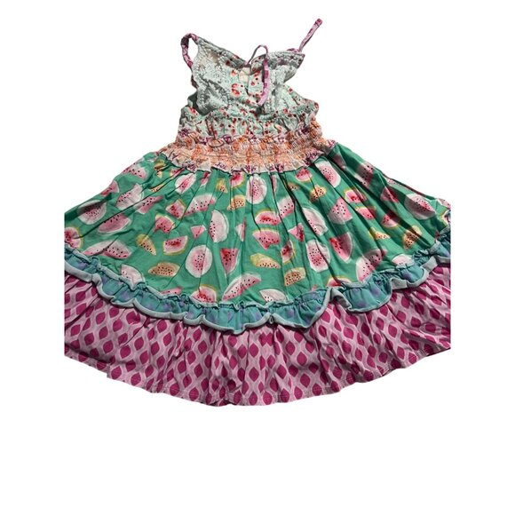 Matilda Jane Adventure begins Slice Of Life Watermelon Dress Girls Size 2 Gently - Picture 4 of 7